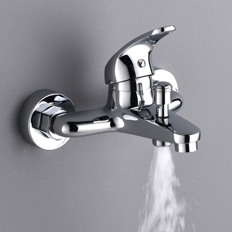 BowLift | Modern Silver Bathtub Spout Single-Hole and Two-Hole Installation Faucet
