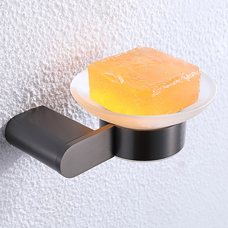 BowLift | Dark gray modern bathroom accessory set stainless steel bathroom accessory set