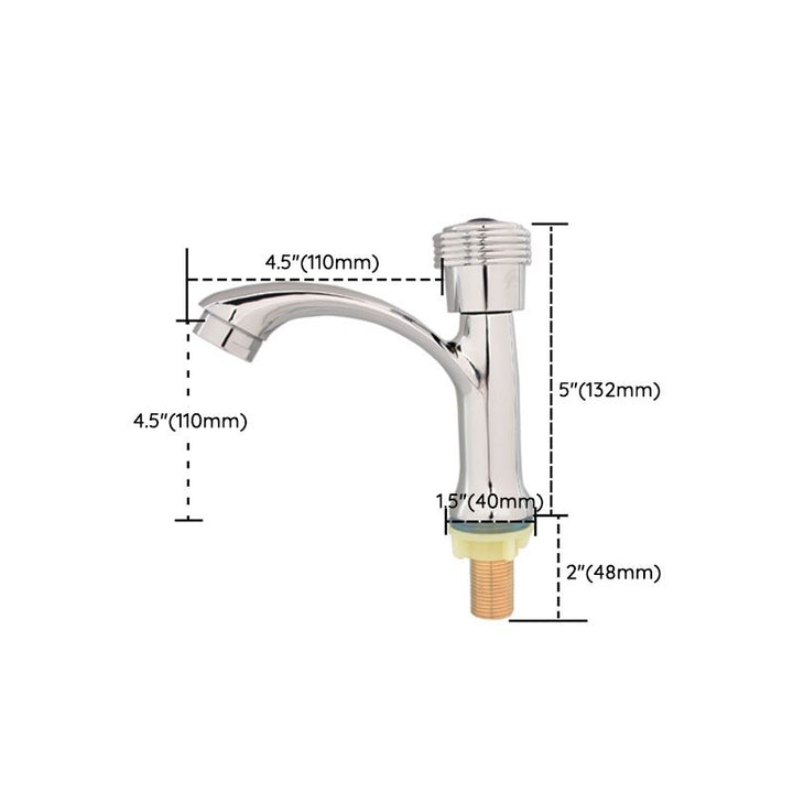 BowLift | Modern Bathroom Faucet Chrome Knob Handle with Water Hose Basin Faucet