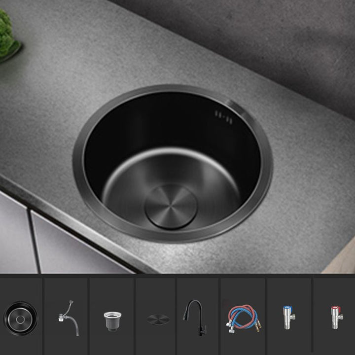 BowLift | Classic Round Wash Basin Stainless Steel Built-in Basin Non-slip Round Basin for the Kitchen