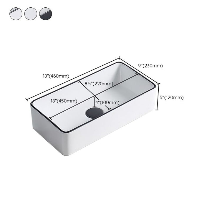 BowLift | Modern porcelain floor washbasin Rectangular washbasin for the bathroom