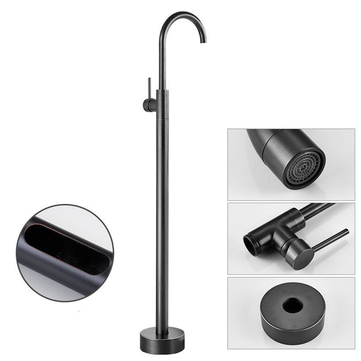 BowLift | Floor Metal Freestanding Bathtub Faucet Swivel Copper Freestanding Faucet