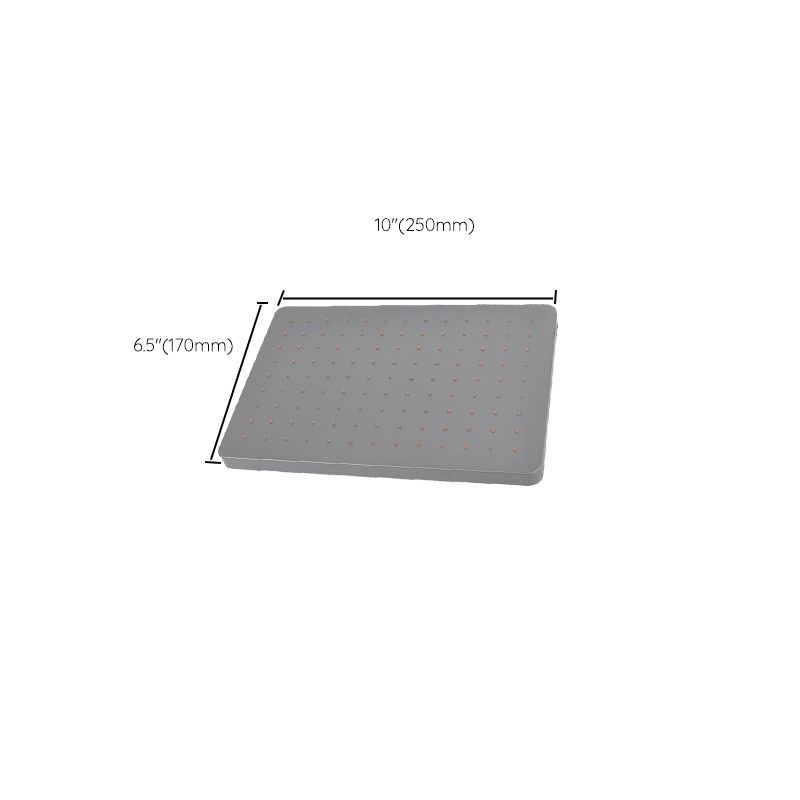 BowLift | Rectangular Gray Showerhead Combo Standard Spray Pattern Showerhead