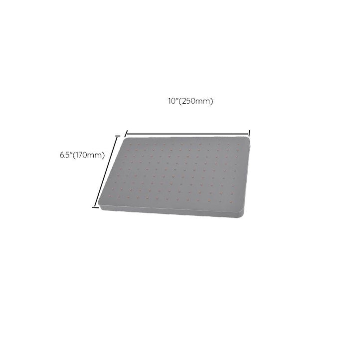 BowLift | Rectangular Gray Showerhead Combo Standard Spray Pattern Showerhead