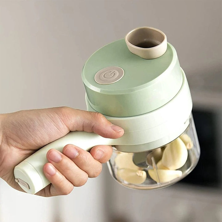 BowLift | SnijGemak 4-in-1 Electric Vegetable Slicer – Rechargeable & With Collection Bin