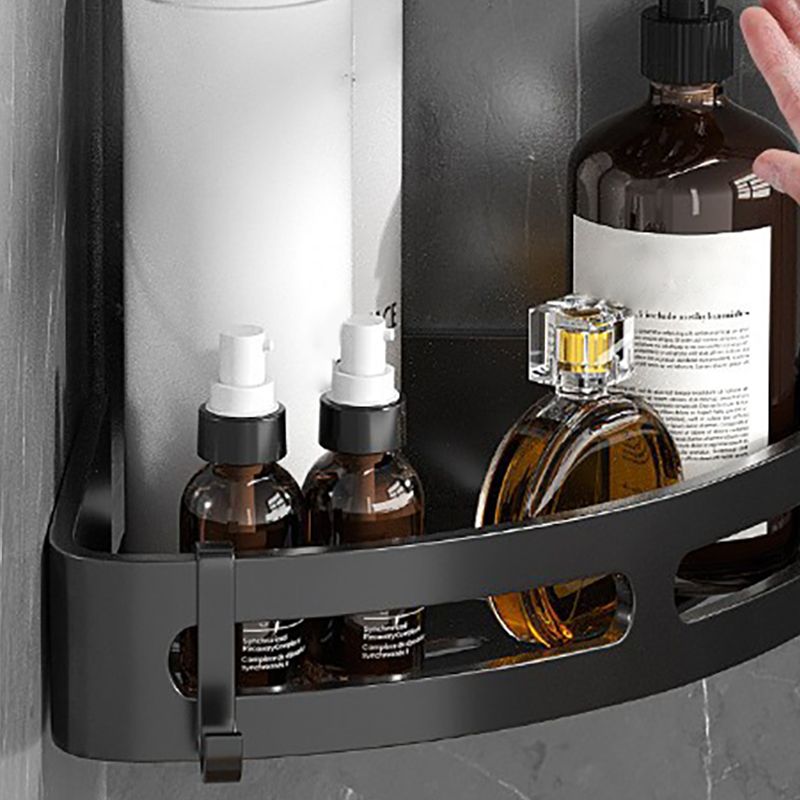 BowLift | Modern Bathroom Hardware Set Bathroom Shelf Silver/Black Bathroom Accessories Set