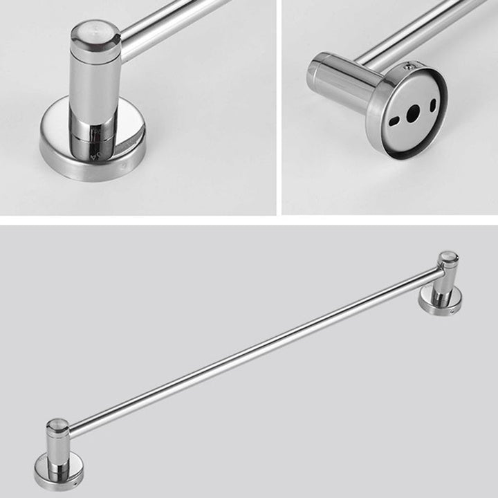 BowLift | Polished Chrome 5-piece modern bathroom accessory set with bathroom shelf