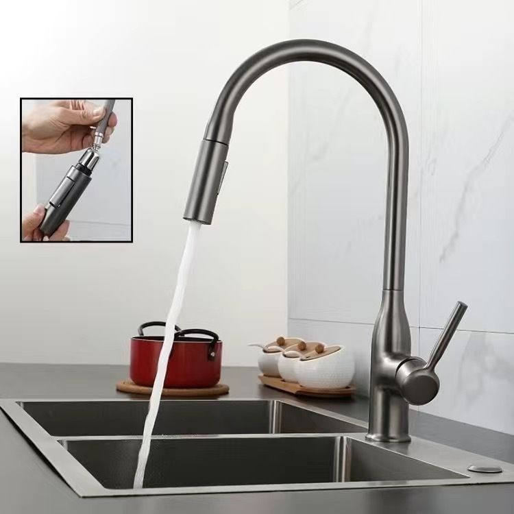 BowLift | Modern Pull-down Water Filler Single Handle High Arc Kitchen Faucet