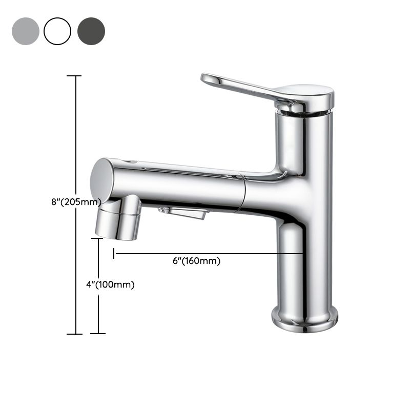 BowLift | Modern Extendable Sink Faucet Bathroom Faucet Brass 1 Handle Sink Faucet with Water Hose