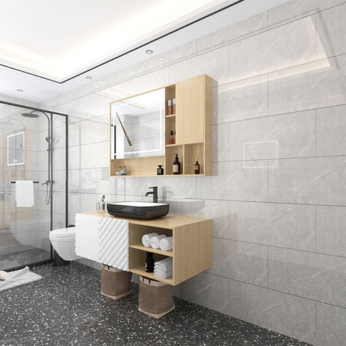 BowLift | Modern Marbling Single Plate Waterproof Back Wall Rectangular Wall Tile