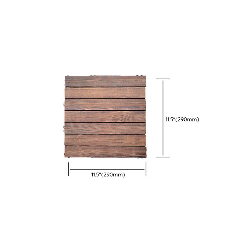 BowLift | 7-Slat Square Wooden Terrace Tiles Click Installation Outdoor Floor Tiles