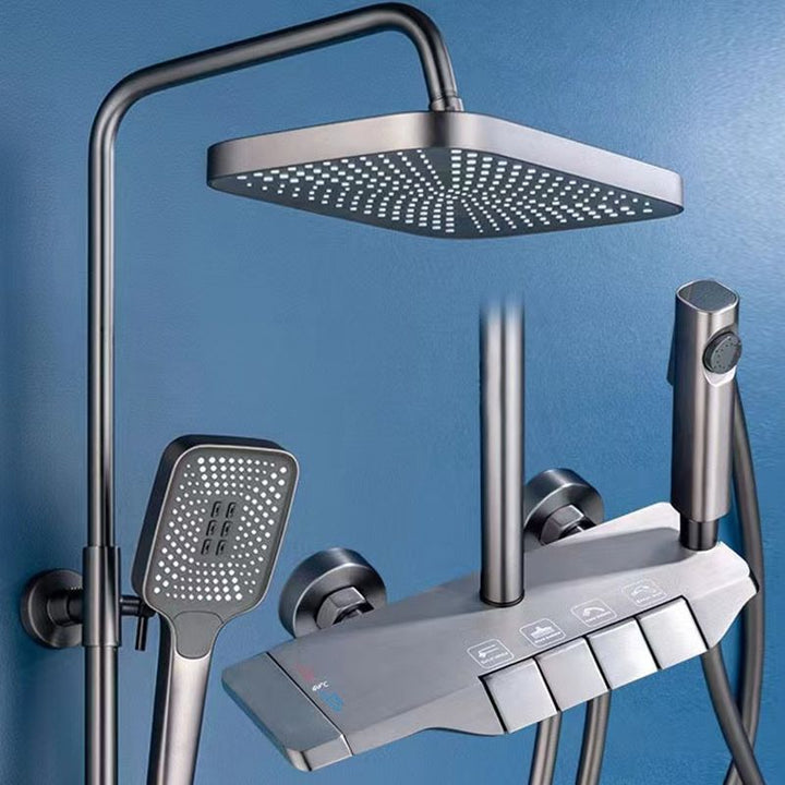 BowLift | Modern adjustable swivel shower head metal shower fitting on the wall
