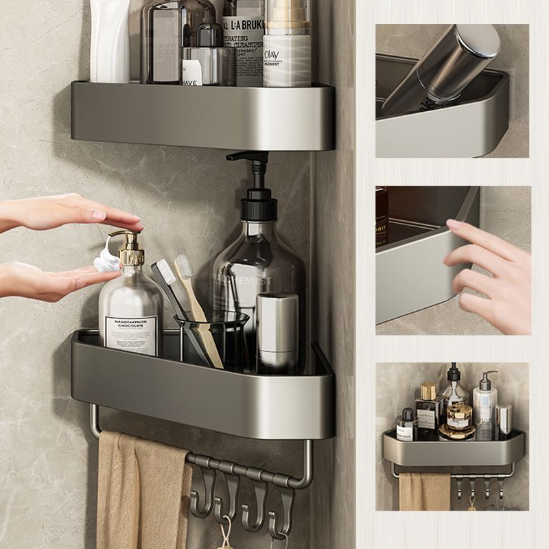 BowLift | Adhesive holder metal bathroom accessories single piece or in set with bathroom shelf