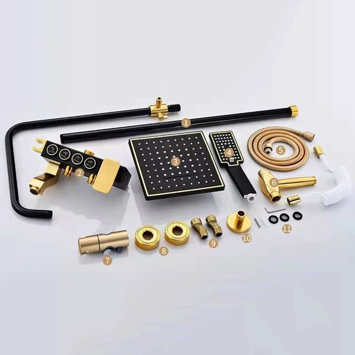 BowLift | Modern adjustable swivel shower head metal shower fitting on the wall