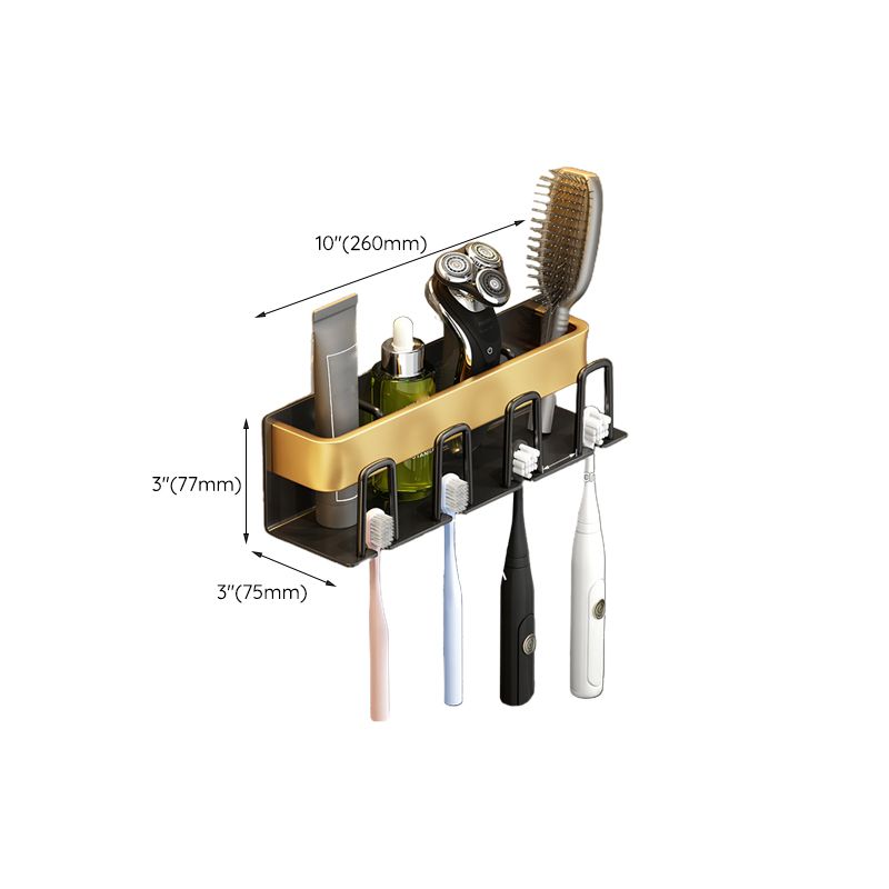 BowLift | Modernism Bathroom Accessories Hardware Set Black & Gold Bathroom Shelf/Towel Bar