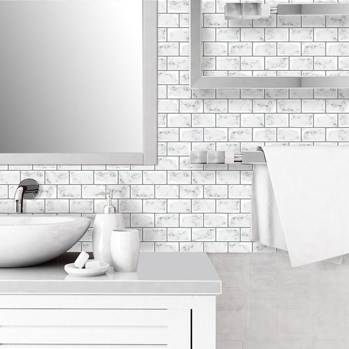 BowLift | Peel and Stick Tiles Rectangular Stain Resistant PVC Subway Peel and Stick Tiles for the Kitchen