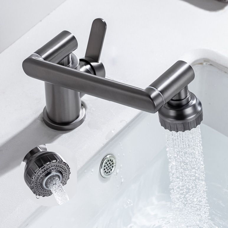 BowLift | Contemporary Centerset Faucet Lever Handles Low Arc Stainless Steel Faucet