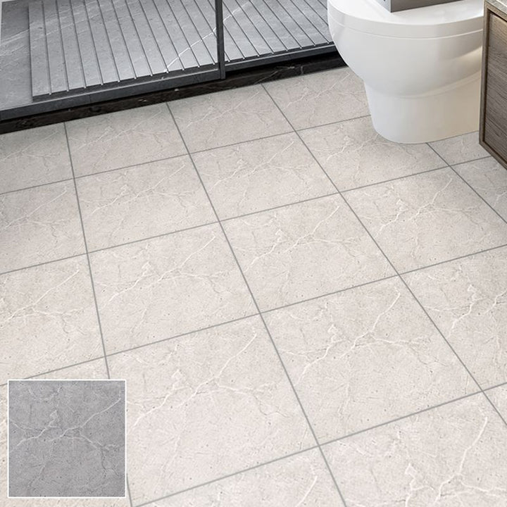 BowLift | Square Bathroom PVC Flooring 12" x 12" x 0.07 mm Peel and Stick Vinyl Flooring