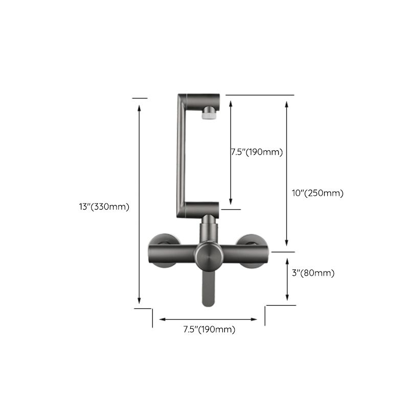 BowLift | Modern Wall-Mount Kitchen Faucet Single Handle Faucet in Chrome