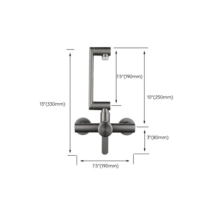 BowLift | Modern Wall-Mount Kitchen Faucet Single Handle Faucet in Chrome