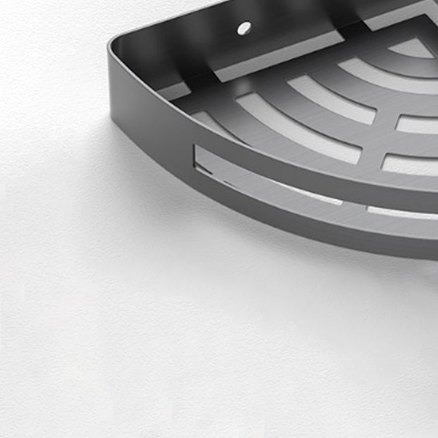 BowLift | Gray contemporary bathroom accessory set Brushed gray bath shelf/toilet paper holder/towel bar