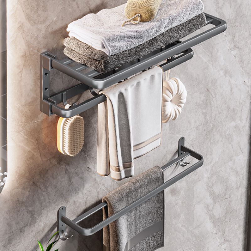 BowLift | Modern Bathroom Accessories Hardware Set Gray Towel Bar Bathroom Shelf Bathroom Hardware Set