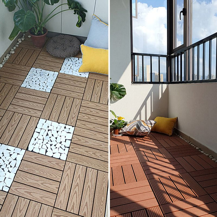 BowLift | Modern plastic wood laminate deck outdoors, mold-resistant laminate