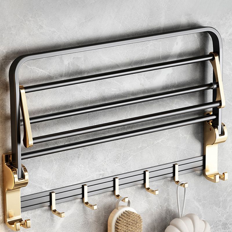 BowLift | Modernism Bathroom Accessories Hardware Set Black & Gold Bathroom Shelf/Towel Bar