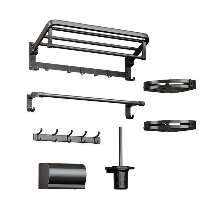 BowLift | Traditional Aluminum Bathroom Accessories Set Black Bathroom Accessories Kit