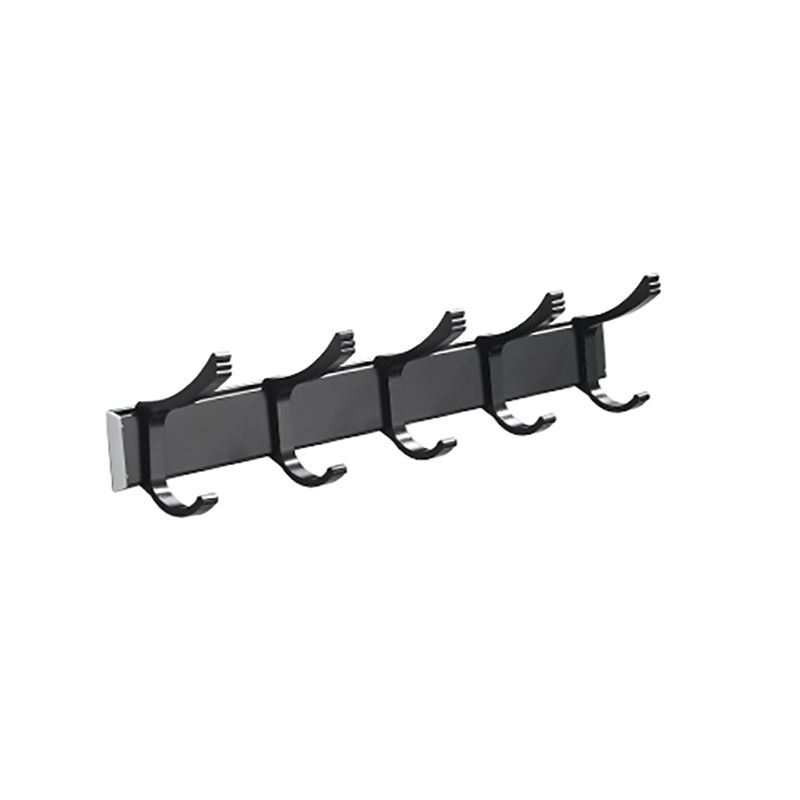 BowLift | Modern Classic Bathroom Hardware Set Matte Black Bathrobe/Towel Bar & Bathroom Shelf