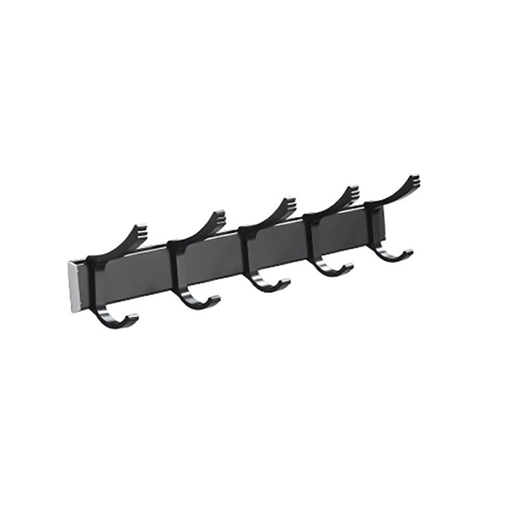 BowLift | Modern Classic Bathroom Hardware Set Matte Black Bathrobe/Towel Bar & Bathroom Shelf