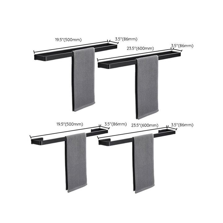BowLift | Matte Black 5-piece modern bathroom accessory as individual piece or as set with towel bar