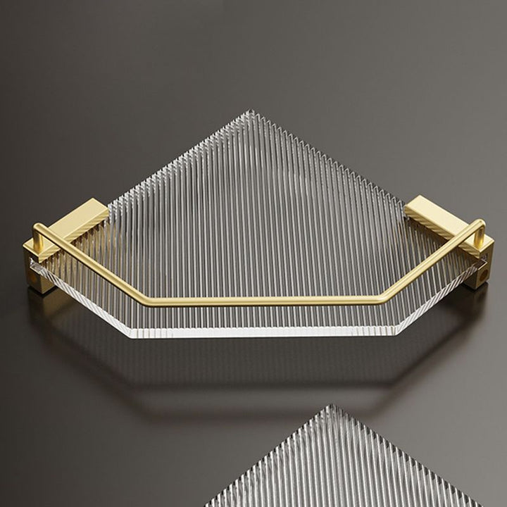 BowLift | Modern Bathroom Accessory Set made of Gold Metal and Acrylic Bath Accessory Set