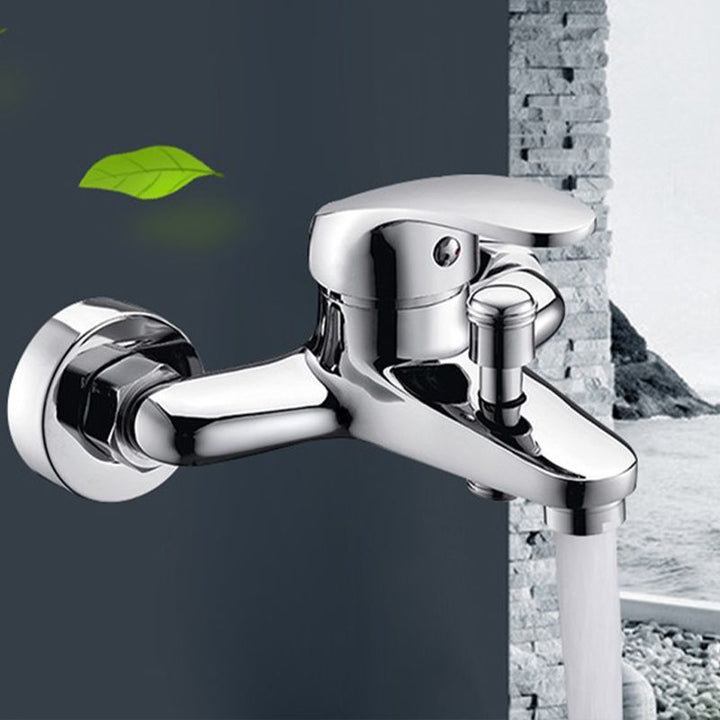 BowLift | Modern Silver Bathtub Spout Single-Hole and Two-Hole Installation Faucet