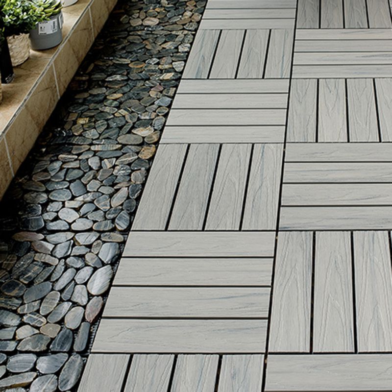 BowLift | Square Patio Tiles Interlocking Striped Pattern Deck Board