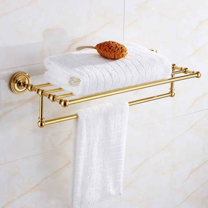 BowLift | Traditional Golden Bath Accessory Set Copper Bathroom Accessory Kit