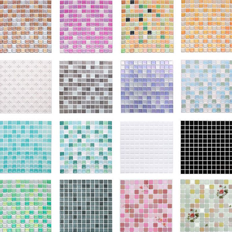 BowLift | Plastic Peel & Stick Mosaic Tile Waterproof Peel & Stick Mosaic Tile with Square Shape