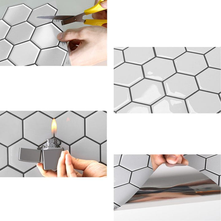 BowLift | Square Peel and Stick Back Wall Modern Plastic Peel and Stick Back Wall