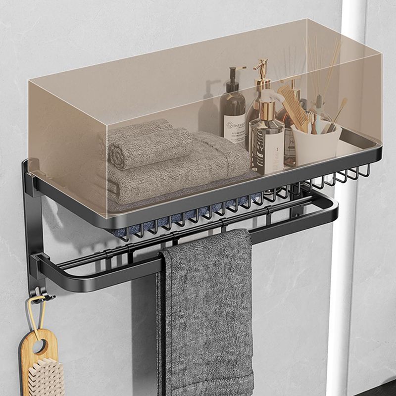 BowLift | Minimalist black bathroom accessory set paper holder towel bar bath hardware set