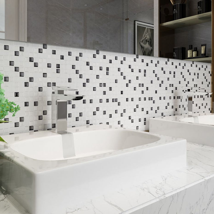 BowLift | Square Peel & Stick Mosaic Tile Plastic Mesh Peel & Stick Mosaic Tile