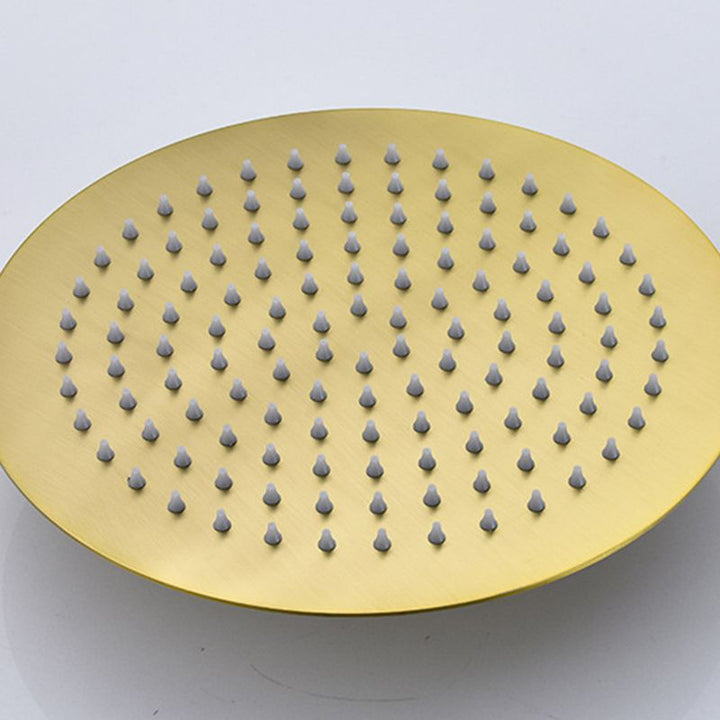BowLift | Polished brass round fixed shower head stainless steel wall mounted shower head