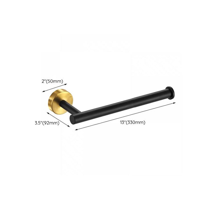 BowLift | Modern Bathroom Hardware Set in Stainless Steel Brushed Chrome Towel Bar/Ring & Bathrobe Hook