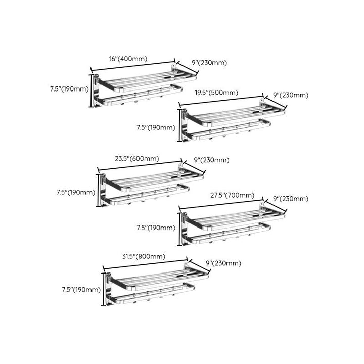 BowLift | Modern Stainless Steel Bathroom Set Silver Bathroom Accessory Set