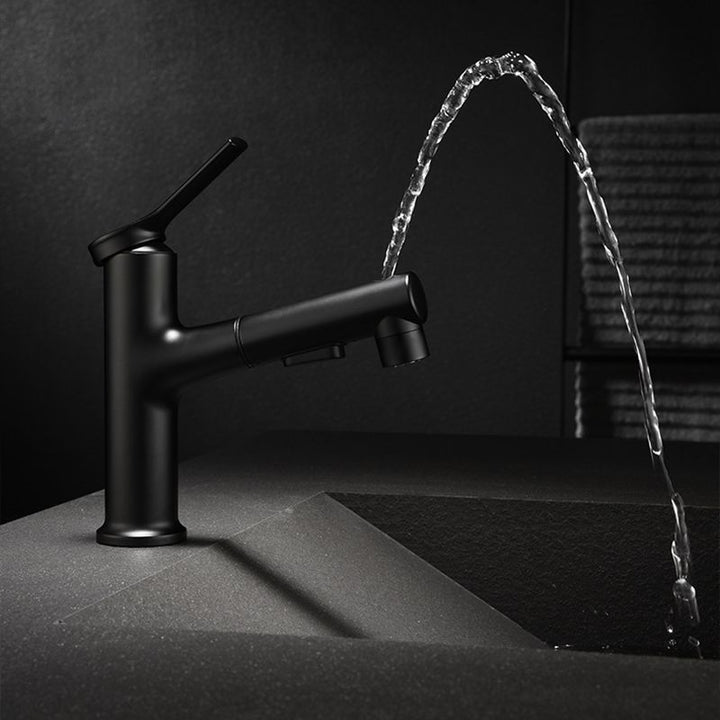 BowLift | Modern Basin Faucet Copper Single Handle Low Arc Basin Faucet for Bathroom
