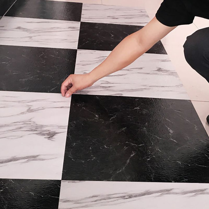 BowLift | Modern Water-Repellent Plastic Flooring Fabric Look Square Edge Floor Tiles