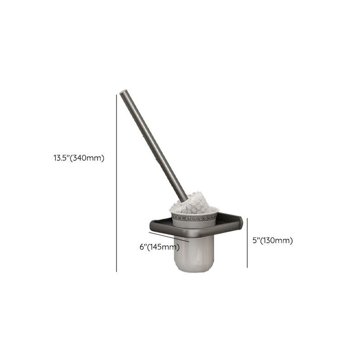 BowLift | Gray contemporary bathroom accessory set Bathroom shelf/towel holder & bathrobe hook incl.