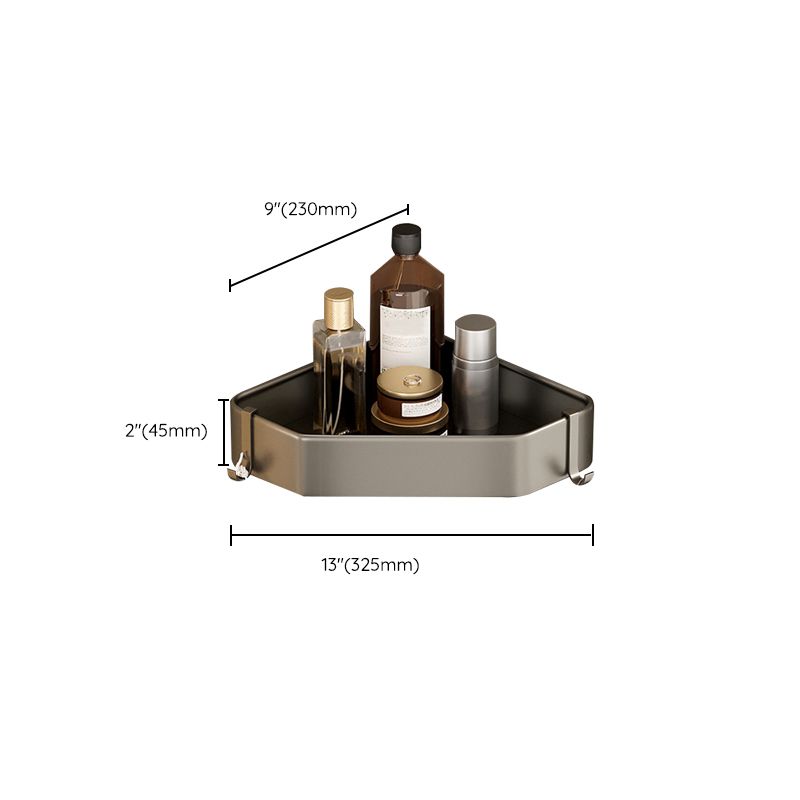 BowLift | Contemporary Aluminum Bathroom Accessory Set Gray Bath Shelf