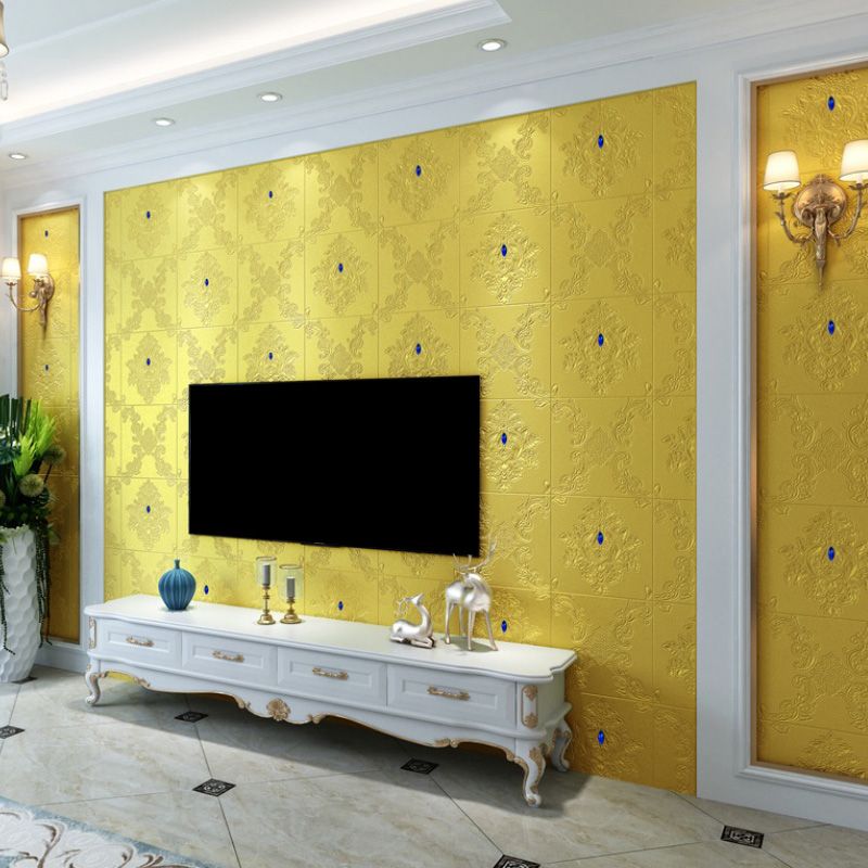 BowLift | Glam Style Foam Wall Panel Living Room 3D Embossed Waterproof Wall Panel