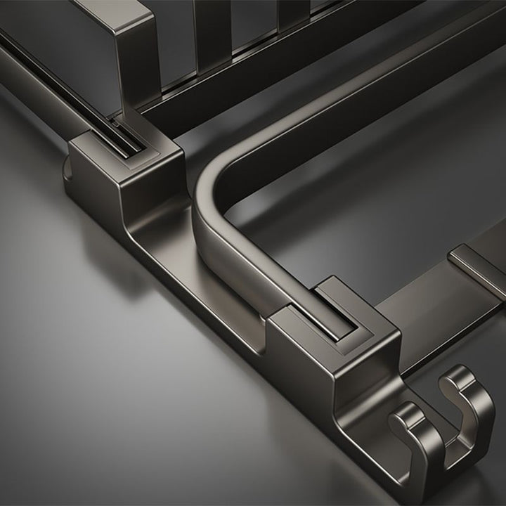 BowLift | Modern Bathroom Accessories Set Gray Bathroom Shelf Paper Holder Bathroom Accessories Kit