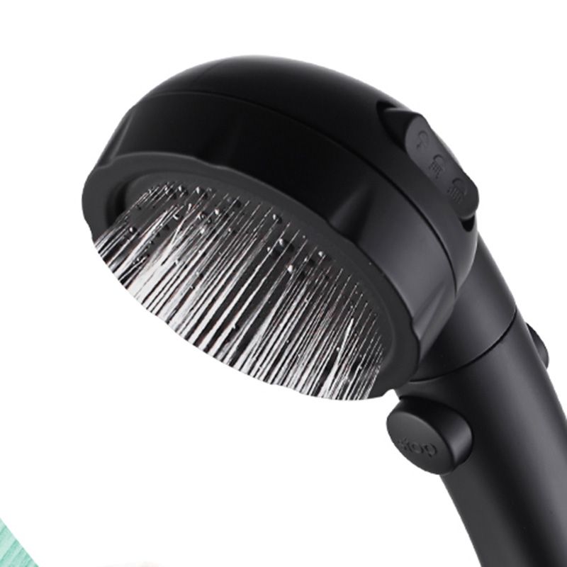 BowLift | Contemporary Showerhead Round Handheld Showerhead Combination in Black